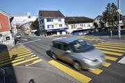 4'936'706 Fahrzeuge passierten im Jahr 2017 die Kreuzung bei der Carl-Hilty-Strasse in Buchs. (Bild: Heini Schwendener)