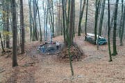 Der Platz der Waldspielgruppe Waldmäuse erhielt in den vergangenen Wochen mehrmals unerwünschten Besuch. (Bild: PD)