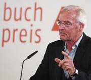 Bodo Kirchhoff bei der Dankesrede für den Deutschen Buchpreis vergangene Woche. (Bild: Arne Dedert/EPA)