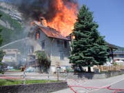 In Sennwald war am 28. Mai ein Zweifamilienhaus durch einen Brand vollständig zerstört worden. (Bild: Kantonspolizei St. Gallen)