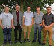 Cédric Sturzenegger, Gossau, 5,4; Dominik Bünter, Dotnacht, 5,4; Joël Stieger, Wattwil, 5,5; Andreas Aerne, Lichtensteig, 5,4, sowie Julien Kruijsen, Wil, 5,3 (von links). (Bild: pd)