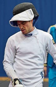 Max Heinzer scheiterte mit den Schweizer Fechtern deutlich an Italien. (Bild: Lukas Lehmann/KEY)