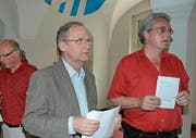 Eifern bei der Abstimmung im Jahr 2008: die damaligen Kantonsräte Ivo Müller und Martin Brülhart. (Bild: APZ)