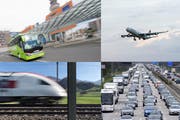 Welches Verkehrsmittel ist auf die zurückgelegte Distanz gerechnet am günstigsten? (Bild: Keystone)