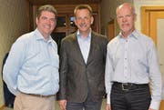 Drei Präsidenten: Peter Breitenmoser, Dorfkorporation und Verkehrsverein, Werner Messmer, Schule Gähwil, und Hans Egli, katholische Kirchgemeinde (von links). (Bilder: Beat Lanzendorfer)