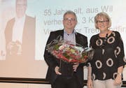 Sybille Pelzmann, noch amtierende Kirchenpräsidentin, mit ihrem Nachfolger Peter Burkhart. (Bild: Benjamin Pelzmann)