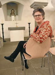 Hildegard Aeplis Lieblingsort: Die Galluskrypta, wo ein Teil der Schädeldecke von Gallus aufbewahrt wird. (Bild: Urs M. Hemm)