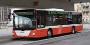 Ein Bus der Autokurse Oberthurgau am Busbahnhof in Arbon. (Bild: Markus Schoch)