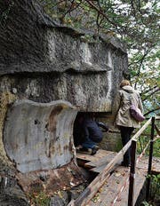 Bunkeranlage in Oberschan geöffnet: Interessierte nutzten die Gelegenheit. (Bild: PD)