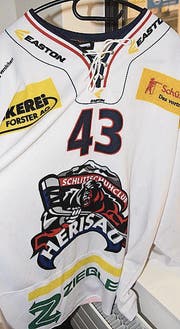 Neues Logo auf dem Shirt des Stürmers Libor Dolana.