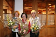 Wurden für ihren langjährigen Einsatz im Samariterverein Grabs geehrt: Irma Mäder, Doris Deuring und Elisabeth Lippuner. (Bild: PD)
