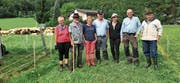 Ein gelungenes Spektakel: Alpabfahrt mit 340 Schafen und zahlreichen Helfern von der Frümsner Alp Alpeel. (Bilder: PD)