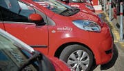 Option auch fürs Baudepartement: Die roten Mobility-Autos gehören inzwischen in vielen Gemeinden zum Ortsbild. (Bild: Ralph Ribi)