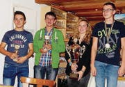 Die erfolgreichsten Jungschützen: Giona Rüegg, Luca Holenstein, Diana Scherrer und Rico Brägger (von links). (Bild: PD)