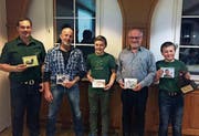 Die Vereinsmeister 2018: Sven Baumgartner, Hans Eggenberger, Janik Baumgartner, Sepp Egger und Marvin Baumgartner (von links).
