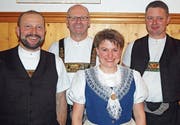 Geehrt für Vereinstreue: Werner Langenegger, Werner Wanner (Ehrenmitglied), Marlis Züst und Roland Brander (Ehrenmitglied). (Bild: PD)