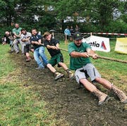 Die Bergfreunde Kobelwald schonten sich am Samstag nicht und waren am Ende eines von drei Siegerteams bei den Herren. (Bild: Daniel Baumann)