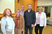 Die Teilnehmer der Podiumsdiskussion an der 1. Integrationskonferenz des Bezirks Weinfelden. (Bild: Mario Testa)