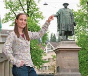 Bettina Schawalder Frei am Lieblingstreffpunkt Vadian. (Bild: PD)