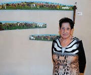 Sylvia Knöpfel anlässlich der Vernissage. (Bild: Astrid Zysset)