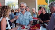 Moritz Michel im Kreis der Jubilare. (Bild: Markus Bösch)