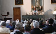Gottesdienst mit Pfarrer Martin Blaser in der Fatimakirche in Andeer. (Bild: pd)
