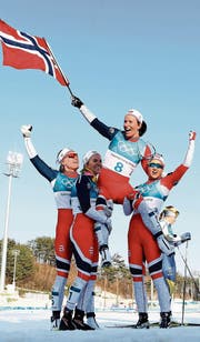 Historischer Sieg: die Norwegerin Marit Björgen. (Bild: Quinn Rooney/Getty (Pyeongchang, 25. Februar 2018))