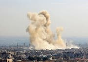 Seit drei Tagen wird die Rebellenenklave Ost-Ghuta bei Damaskus bombardiert. (Bild: AFP (21. Februar 2018))