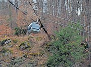Aufwendig und spektakulär waren die Bergungsarbeiten am Mittwoch bei den Pizolbahnen. (Bild: Reto Vincenz)
