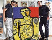 Zusammenarbeit: Pop-Art-Künstler Marco De Lucca (links) und Tattoo-Künstler Dischy. (Bild: pd)