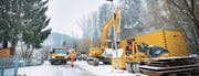 Die Vorarbeiten für die Sanierung der Mühletobelstrasse sind im Gange. (Bild: Andrea Stalder)