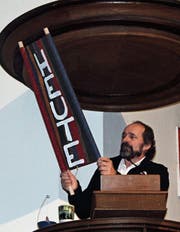 Marcel Bäni predigt in der evangelischen Stadtkirche Frauenfeld. (Bild: Trudi Krieg)