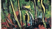 Landschaft als Schattenspiel: Carl Walter Liner «Wald, Korsika» von 1949. (Bild: Kunstmuseum Appenzell)