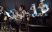 Die Musikgesellschaft Müllheim unterhält ihr Publikum unter dem Motto «Jukebox». (Bild: Andreas Taverner)