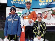 Jeremy Lenherr (Mitte) siegte in der Kategorie Knaben U14. (Bild: PD)