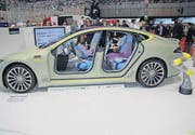 Dieses Auto von Rinspeed ist auf autonomes Fahren ausgelegt und jetzt in Genf zu sehen. (Bild: Bruno Knellwolf)