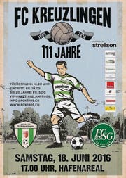 Das Plakat zum Freundschaftsspiel: Gestaltet hat es der Hamburger Zeichner Jens Wagner. (Bild: pd)