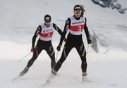 Christa Jäger (rechts) kann im Training oftmals auch auf die Hilfe ihres Bruders Martin zählen. (Bild: pd)