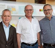 Die Murghof-Führung: Vizepräsident Rudolf Fuchs, Präsident Christian Hermann und Geschäftsleiter Rupert Summerauer. (Bild: Hugo Berger)