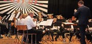 Die MG Brass Band Hauptwil spielte unter der Leitung von Daniel Gubler. (Bild: Christof Lampart)