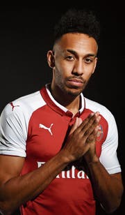 Pierre-Emerick Aubameyang schon im Arsenal-Dress. (Bild: Stuart MacFarlane/Getty (London, 31. Januar 2018))