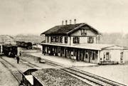 So präsentierte sich der Wiler Bahnhof um 1900. (Bild: PD)