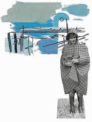 Zeitgenössische Kunst am Untersee: Die Collage «Urs am See» von Urs Graf ist dieses Jahr entstanden – und überlässt es dem Betrachter, wie viel Landschaft er sieht. (Bild: pd)