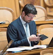 Nationalrat Yannick Buttet (CVP, Wallis) im Parlament. (Bild:)