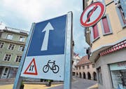 Während des Provisoriums vor drei Jahren rollte der Verkehr vom Marktplatz zum Obertor einspurig durch die Hauptstrasse. Künftig soll es in die umgekehrte Richtung gehen.