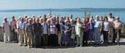 Bei der Rokoko-Klosterkirche im deutschen Birnau entstand dieses Gruppenbild der Seniorinnen und Senioren. (Bild: PD)