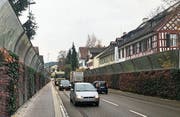 Eine Visualisierung: So ausgestattet mit Lärmschutzwänden könnte die Walzmühlestrasse als Entlastungsstrasse aussehen.