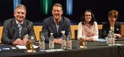 Präsident Stefan Frick, Vizepräsident Rolf Baumgartner, Kassiererin Claudia Holenstein und Aktuarin Marion Schär (von links) üben ihr Amt auch in diesem Jahr aus. (Bilder: Sereina Meienhofer)