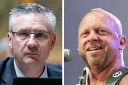 Zwei vom selben Schlag: SVP-Nationalrat Andreas Glarner (links) und Mundart-Rocker Gölä. (Bild: Keystone)