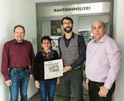 Setzen sich als Vertreter von Tobel-Tägerschen, Affeltrangen, Braunau und Bettwiesen für den Erhalt des Tobler Polizeipostens ein: Rolf Bosshard, Ursula Klaus, David Zimmermann und Patrick Marcolin. (Bild: PD)